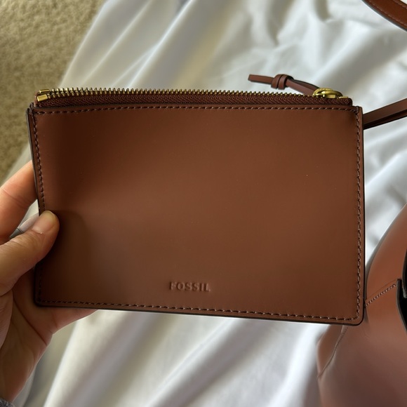 Fossil RACHEL - Handbag Shoulder- Elegant Brown Leather Tote Bag - Picture 9 of 10